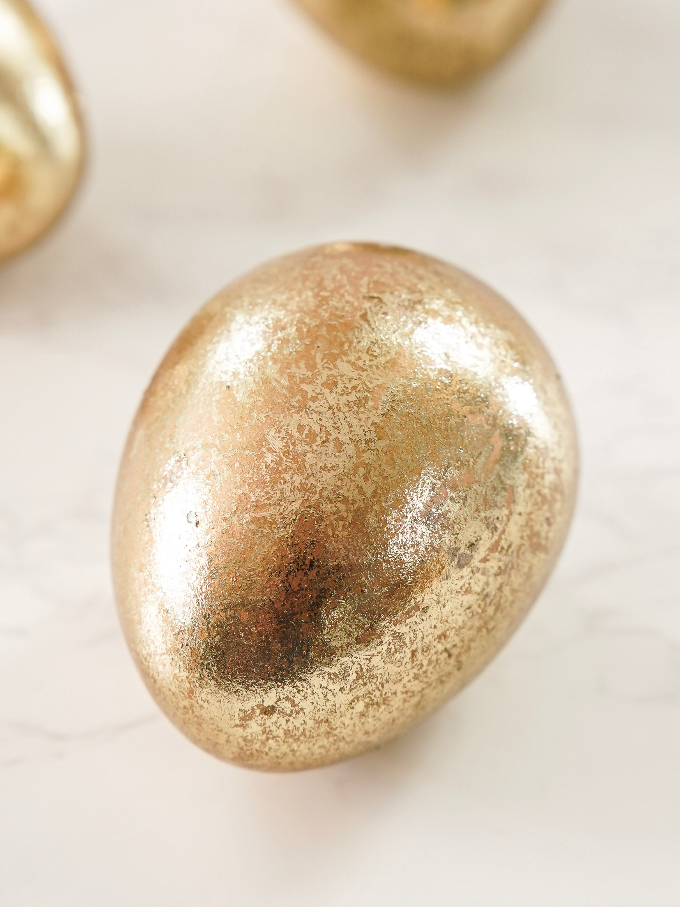 Decorative Gold Resin Egg | Set of 3
