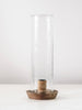 Hammered Glass Hurricane Taper Holder