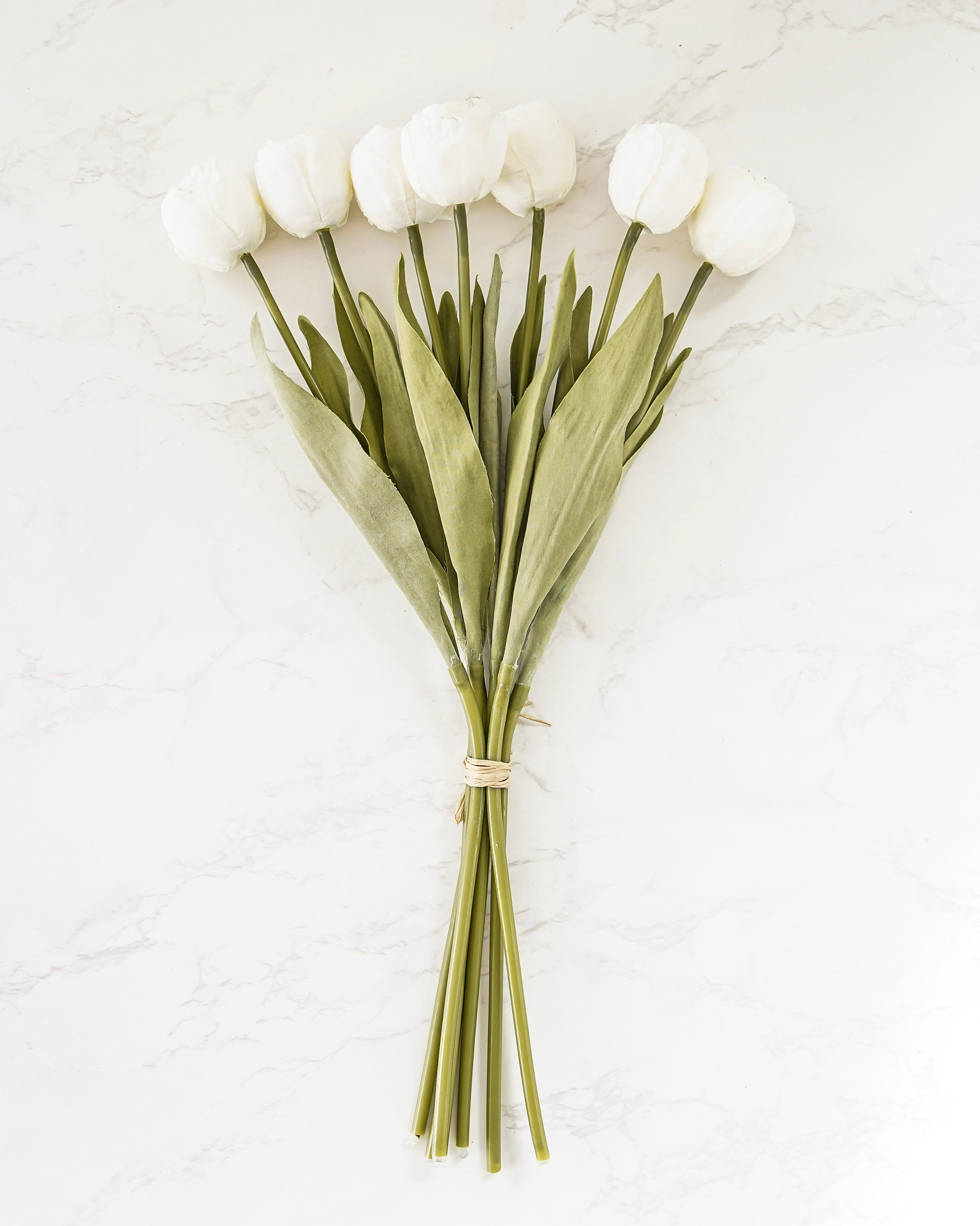 Dried-Look White Tulip Bunch