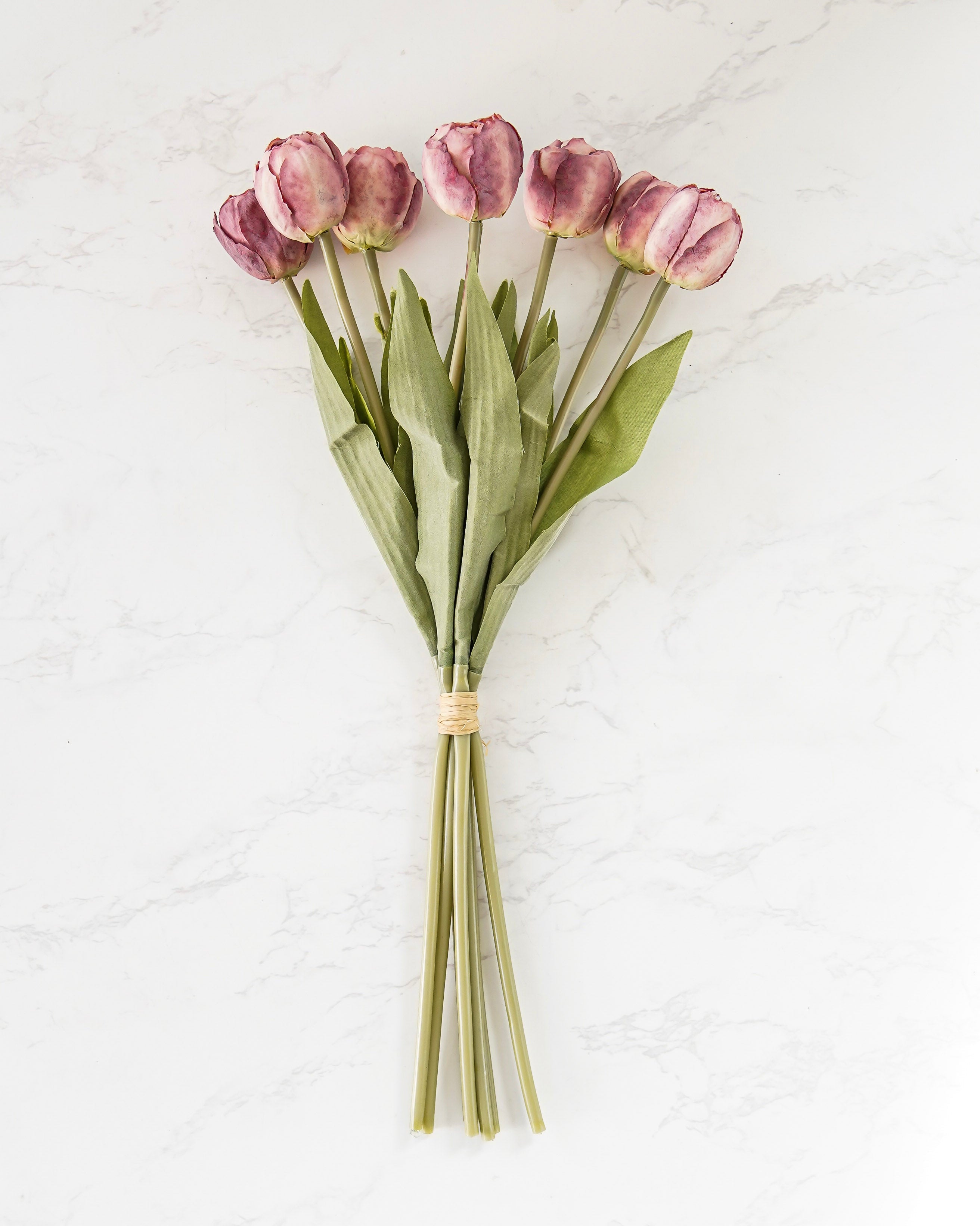 Dried-Look Mauve Tulip Bunch