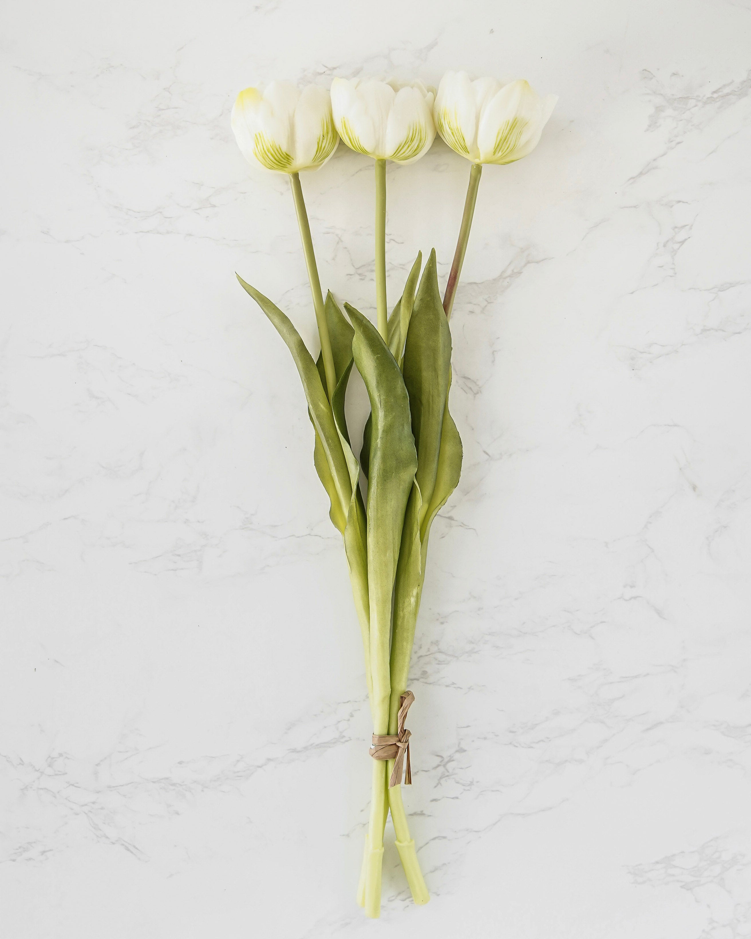 Real Touch Tulip Bouquet | White