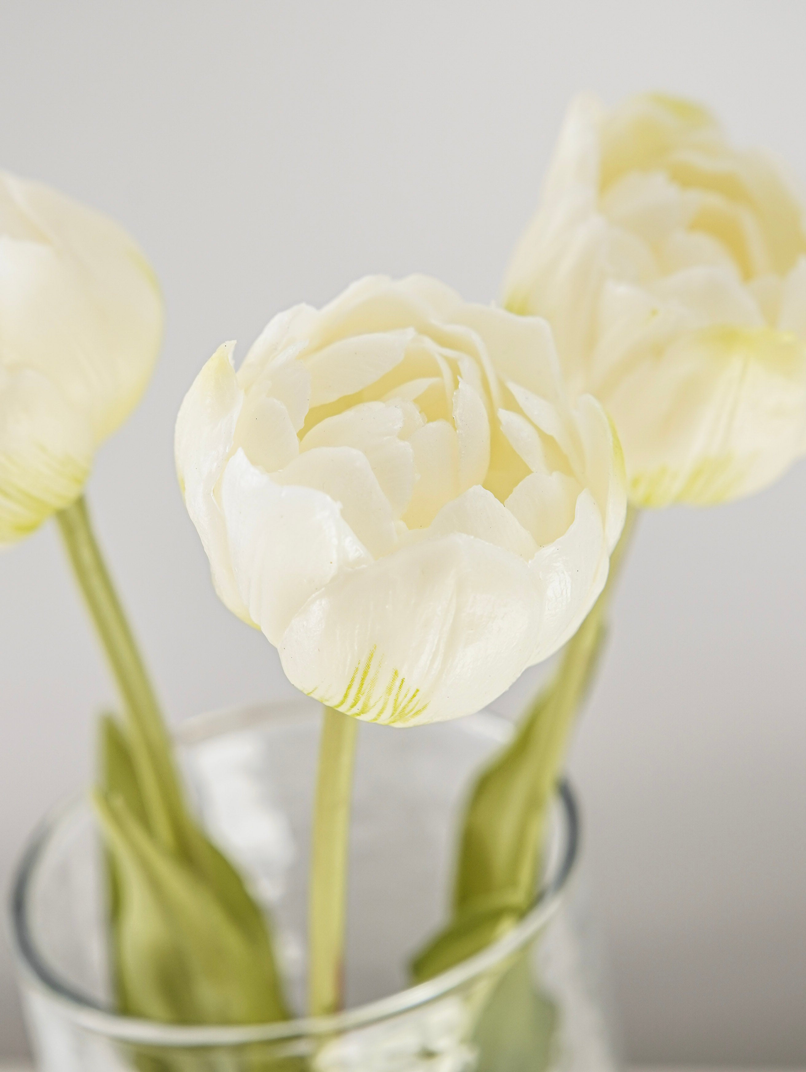 Real Touch Tulip Bouquet | White