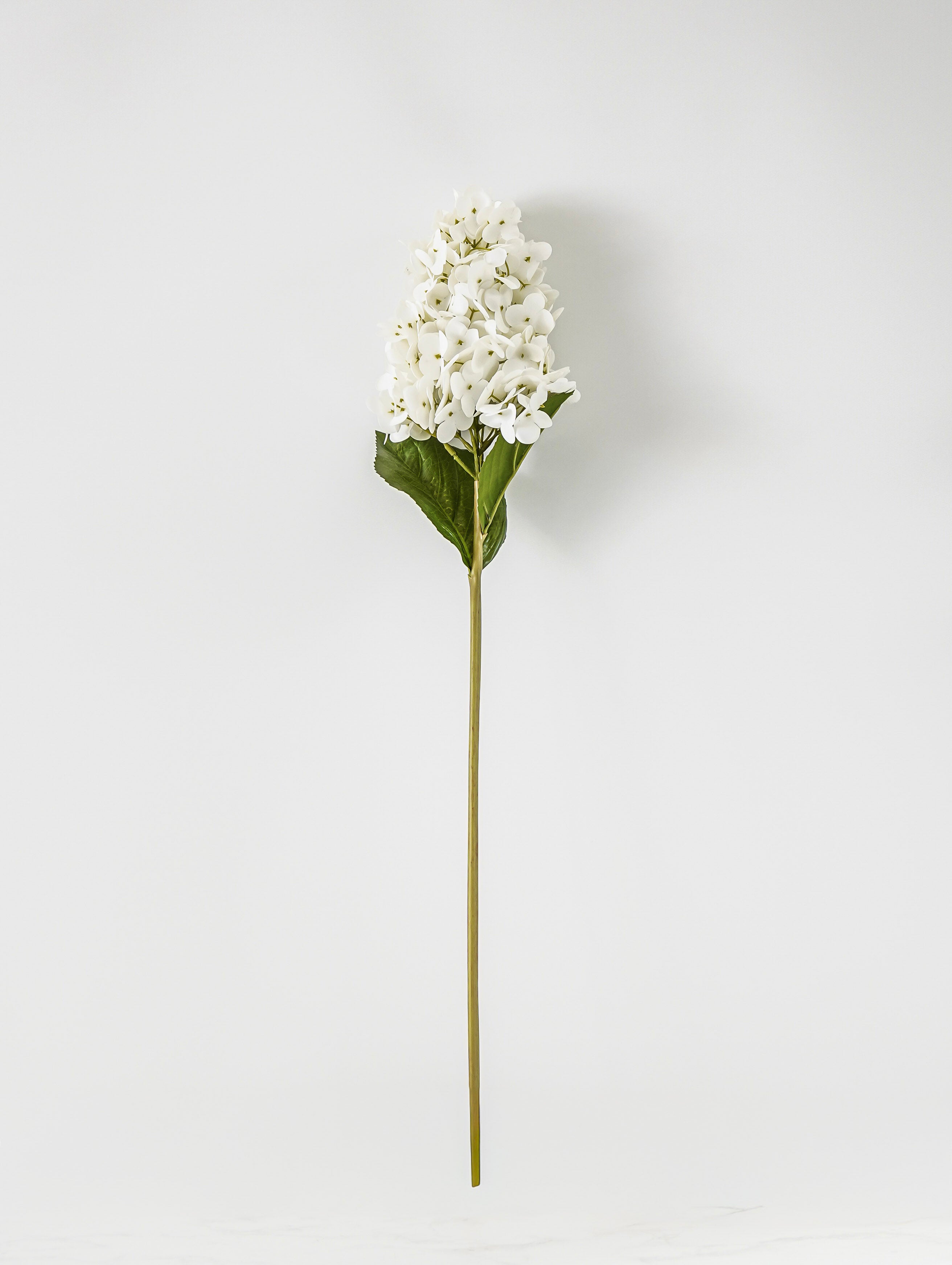 Real Touch Cone Hydrangea Stem | White