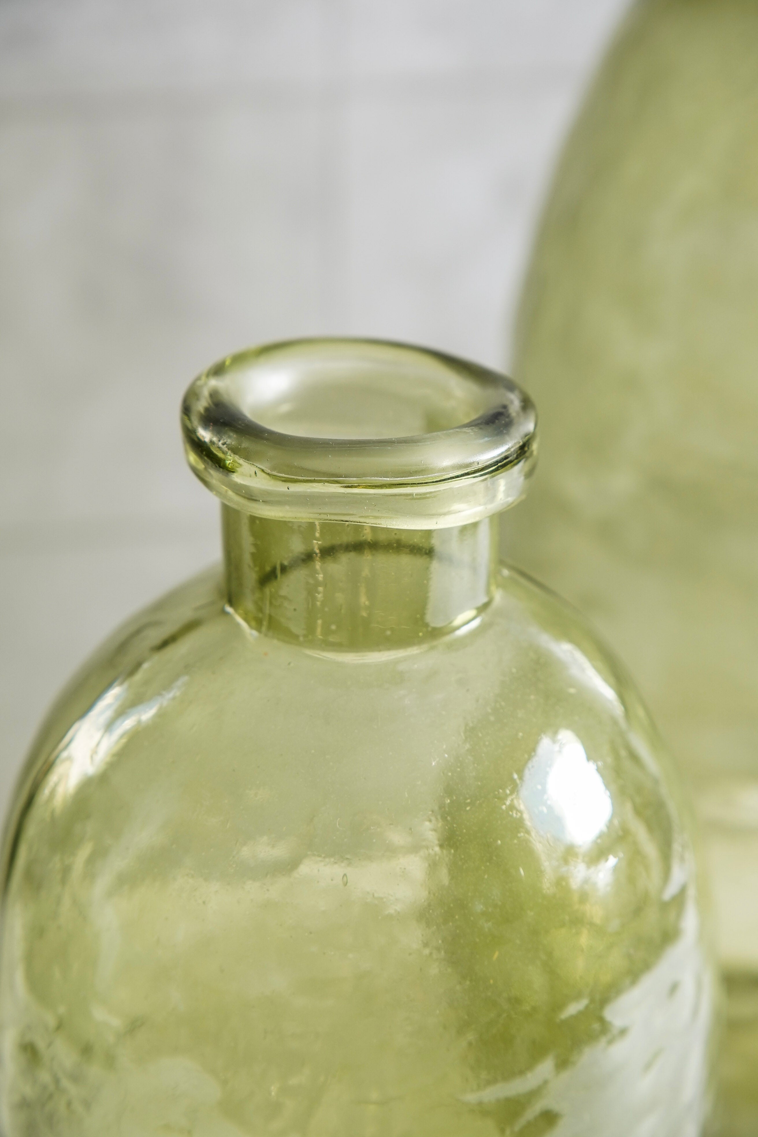 Green Glass Bottle Vase