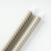 Spiral LED Taper Candle Set | Taupe