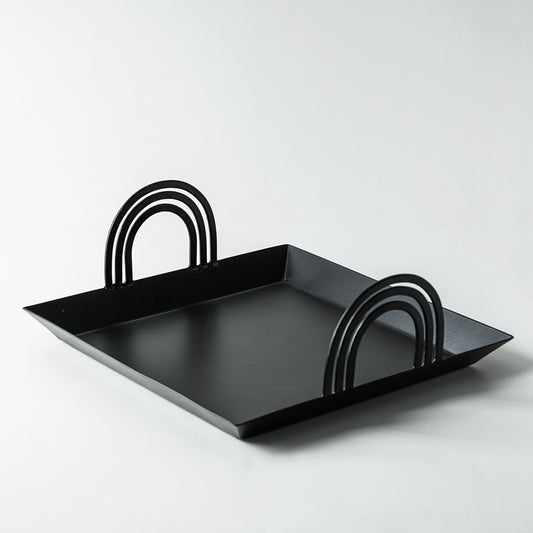 Shiloh Black Iron Tray | Square