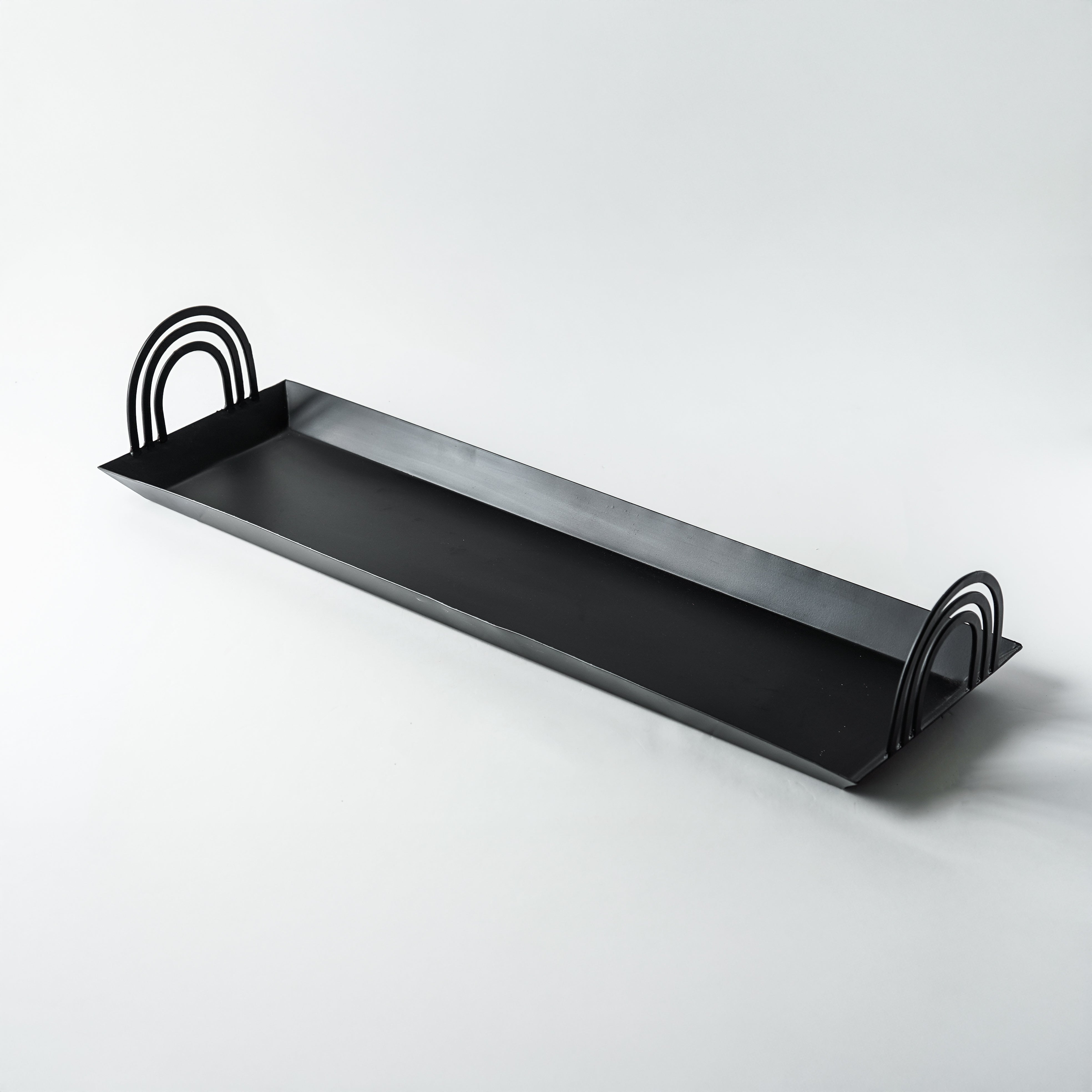 Shiloh Black Iron Tray | Long