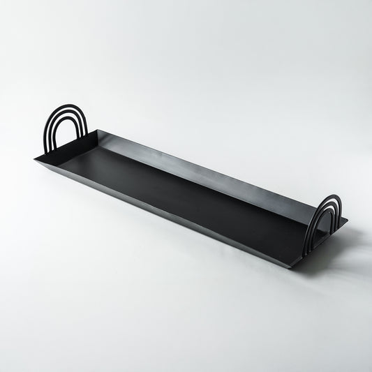 Shiloh Black Iron Tray | Long