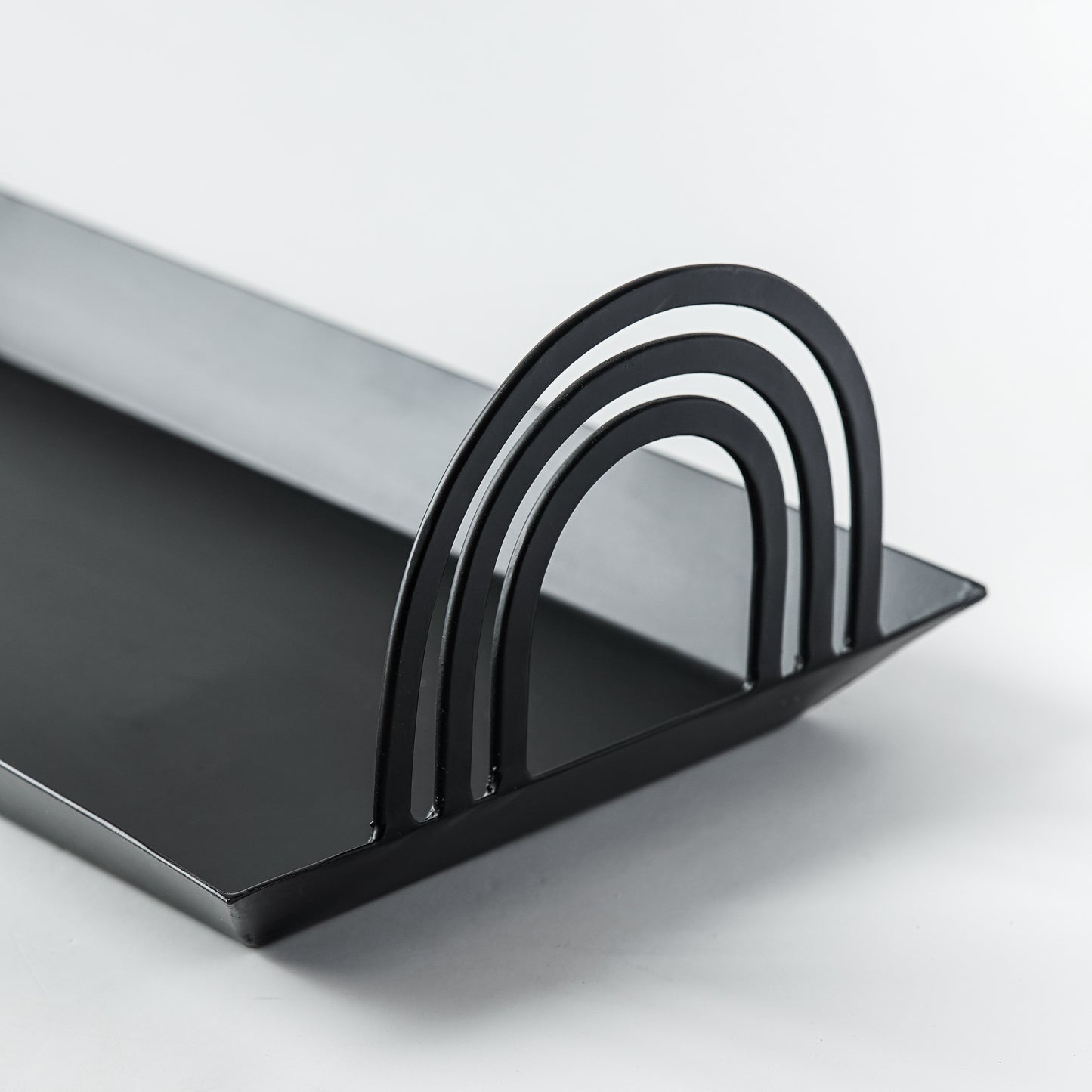 Shiloh Black Iron Tray | Long