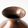 Distressed Copper Patina Vase | Round Metal Accent