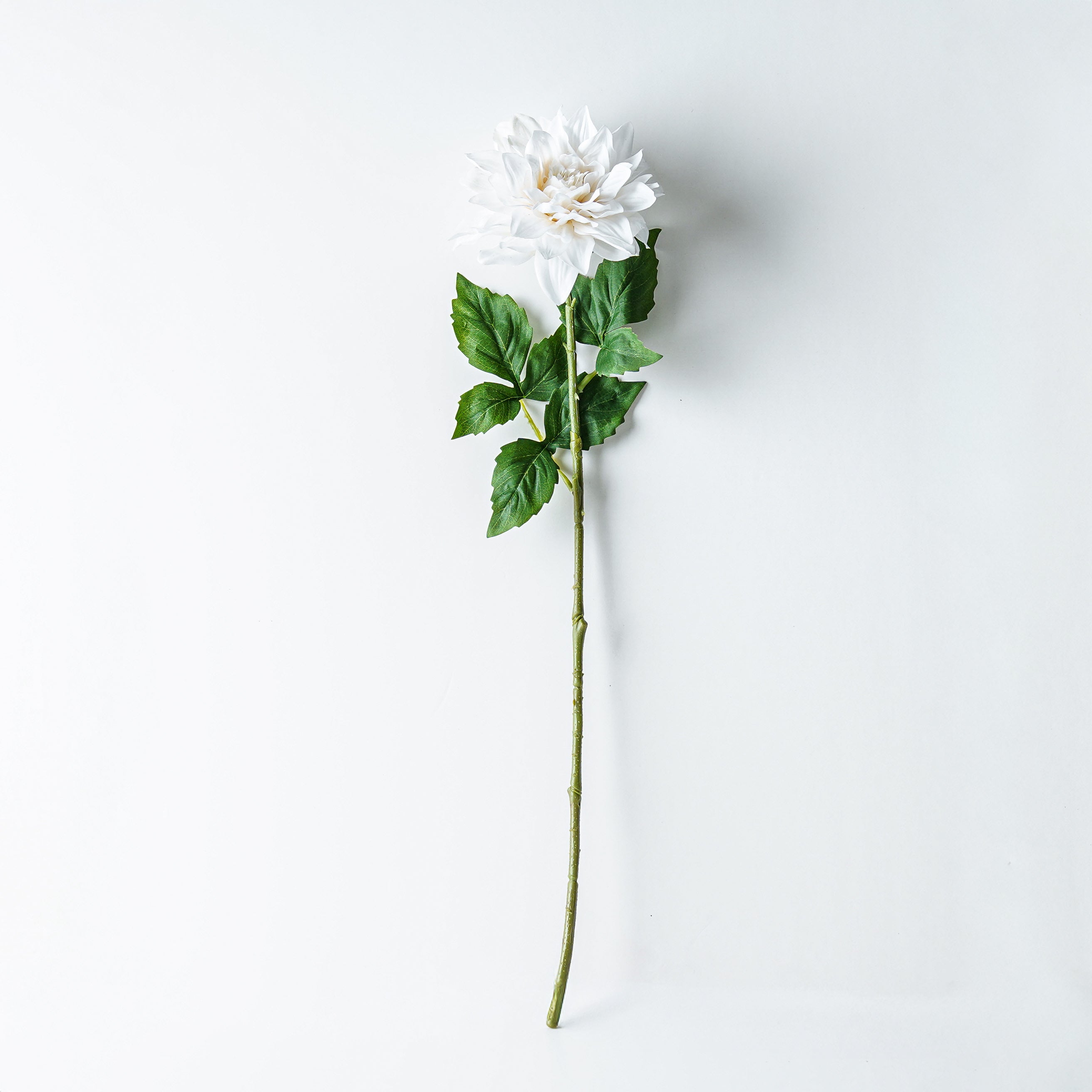 Real Touch Dahlia Stem | White