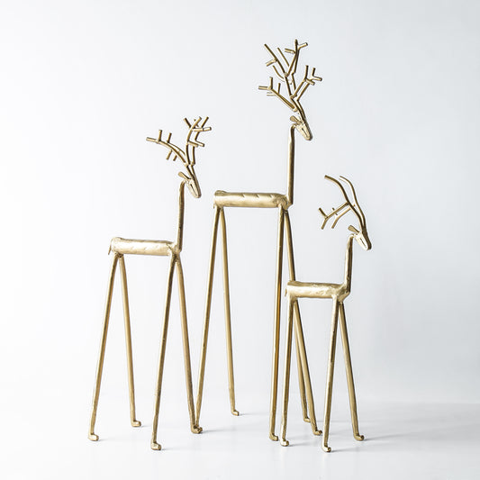 Gold Iron Deer Set