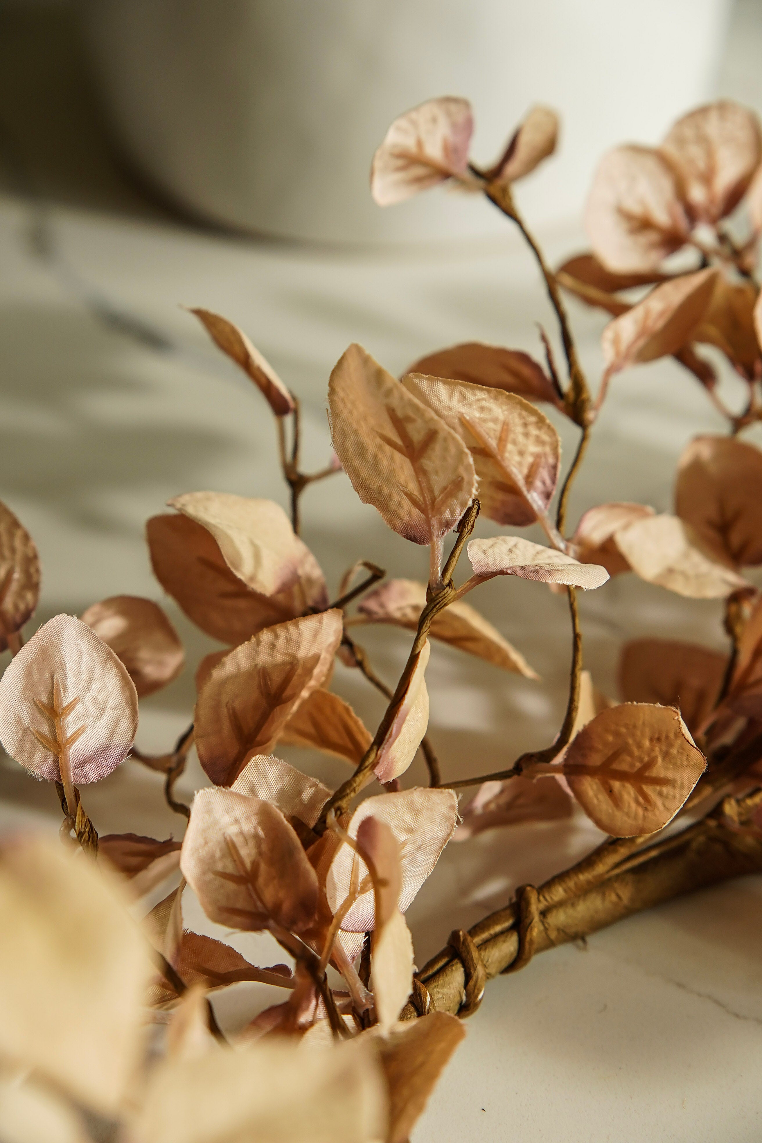 Beige Eucalyptus Candle Ring | Large
