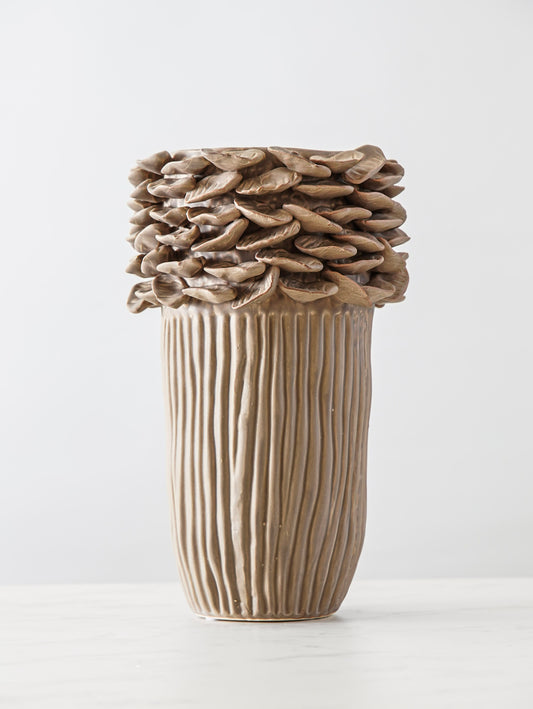 Brown Mushroom Edge Vase