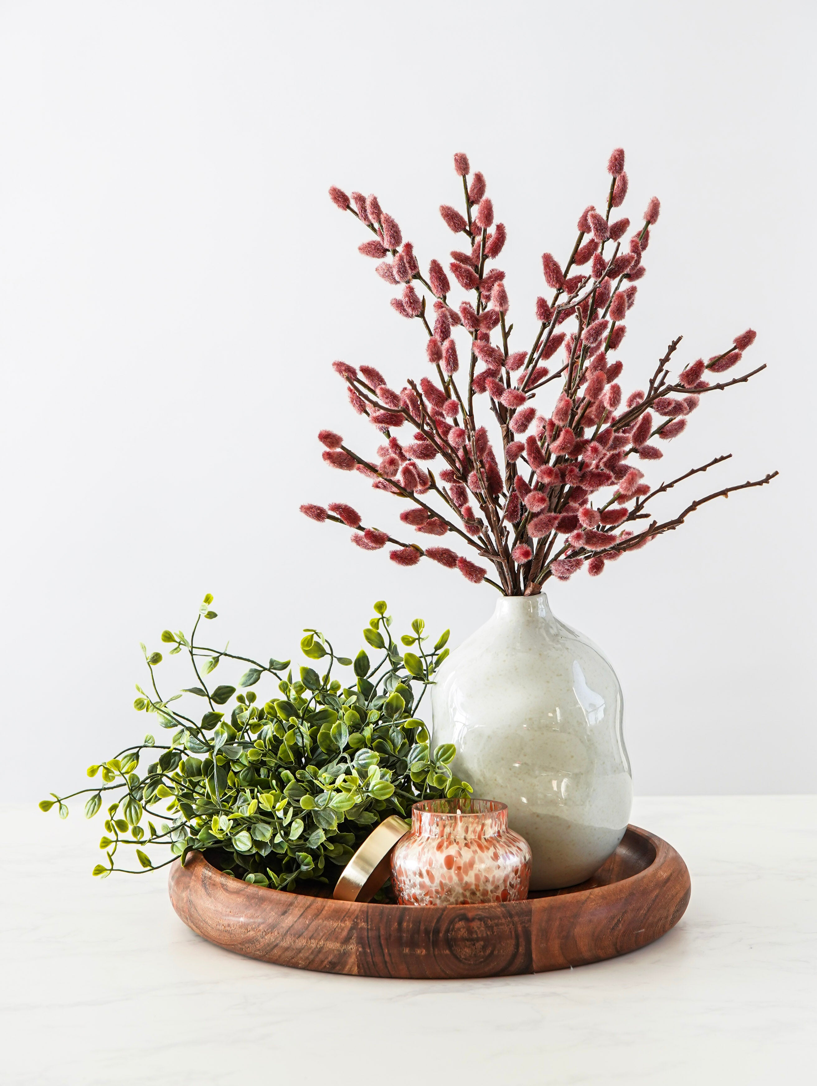 Acacia Round Wood Tray