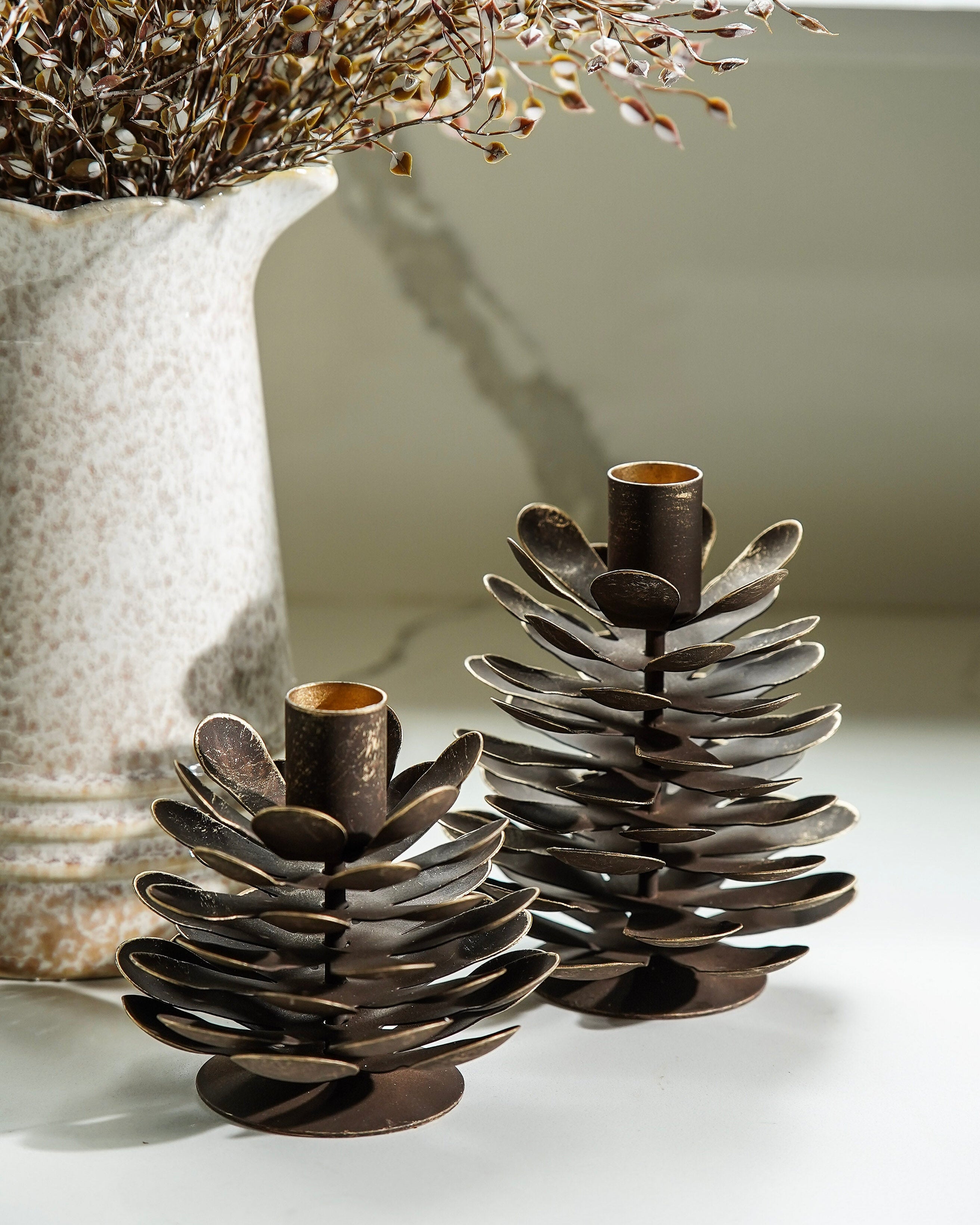 Pinecone Candle Holder