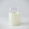 Flameless Ivory Glass Pillar Candles