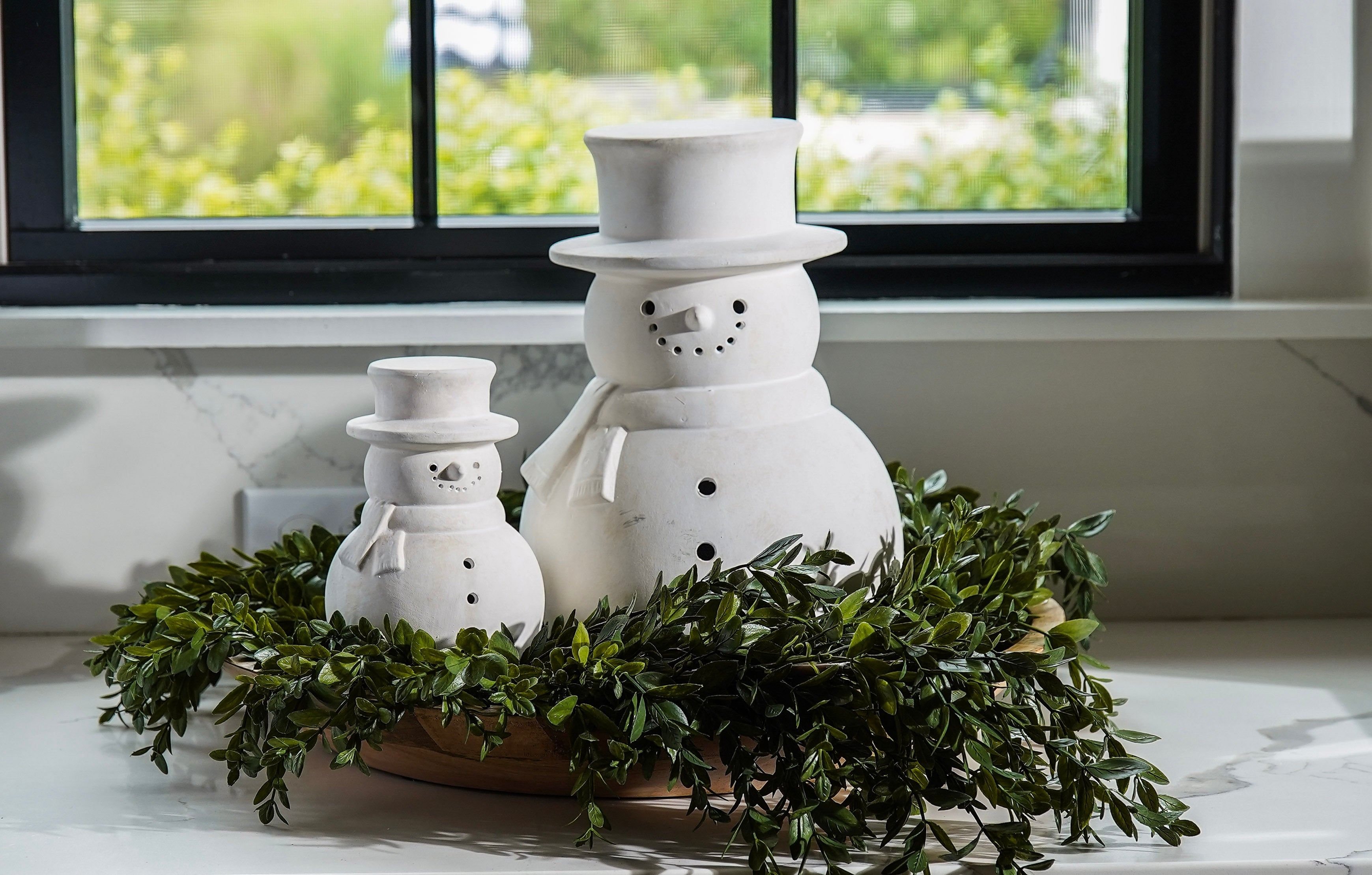 Aged Terracotta Snowman