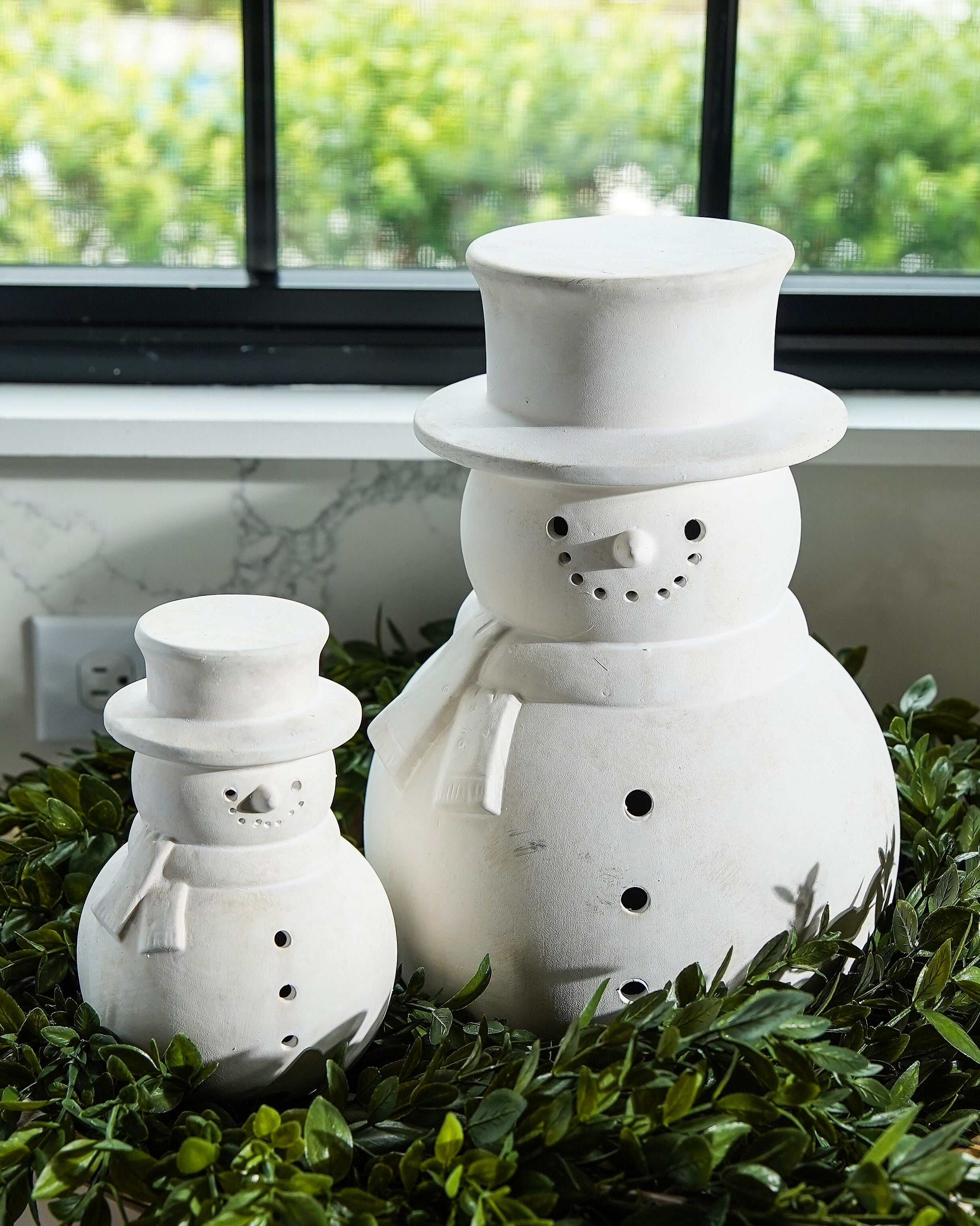 Aged Terracotta Snowman