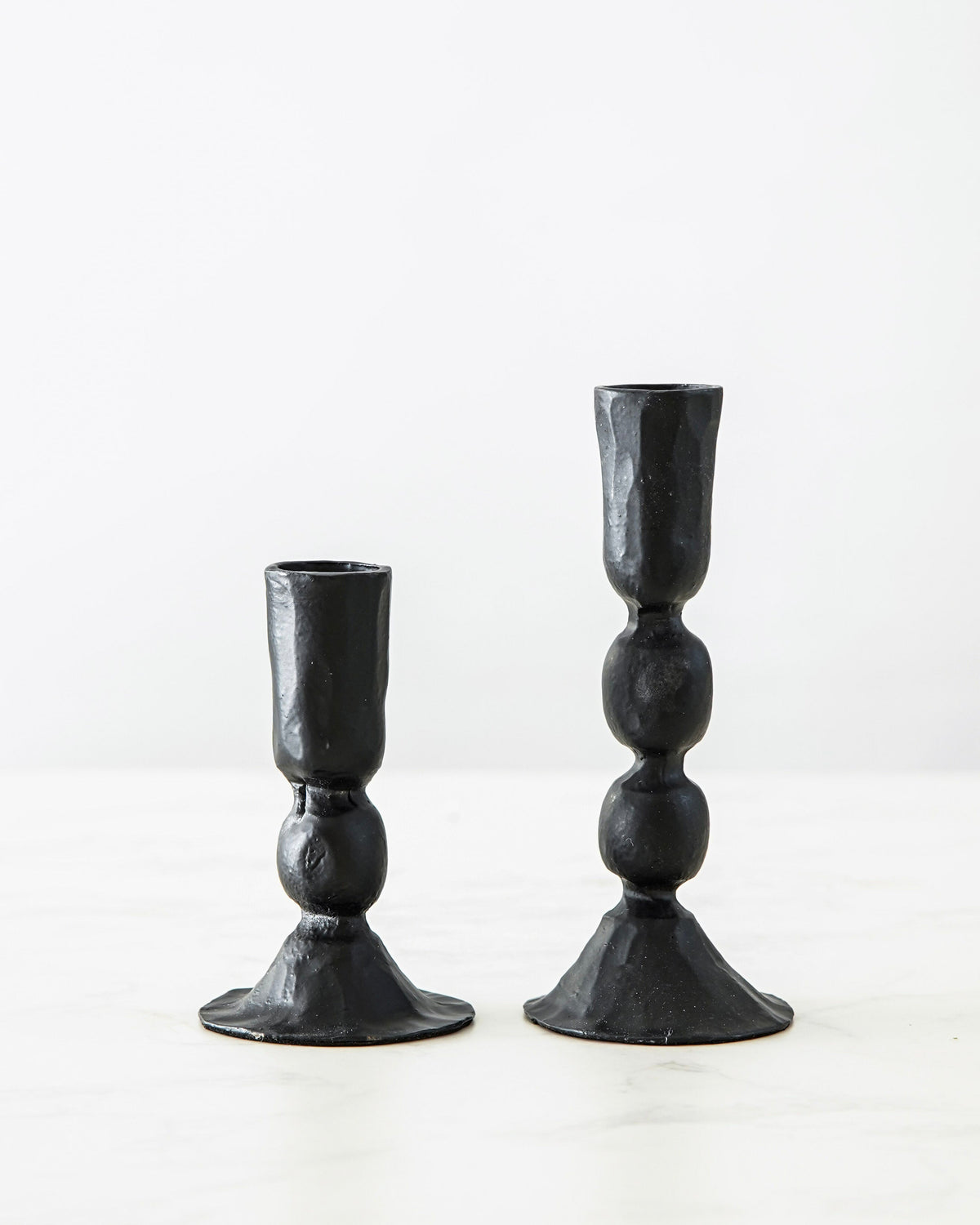James Black Taper Candle Holder Set | Set of 2