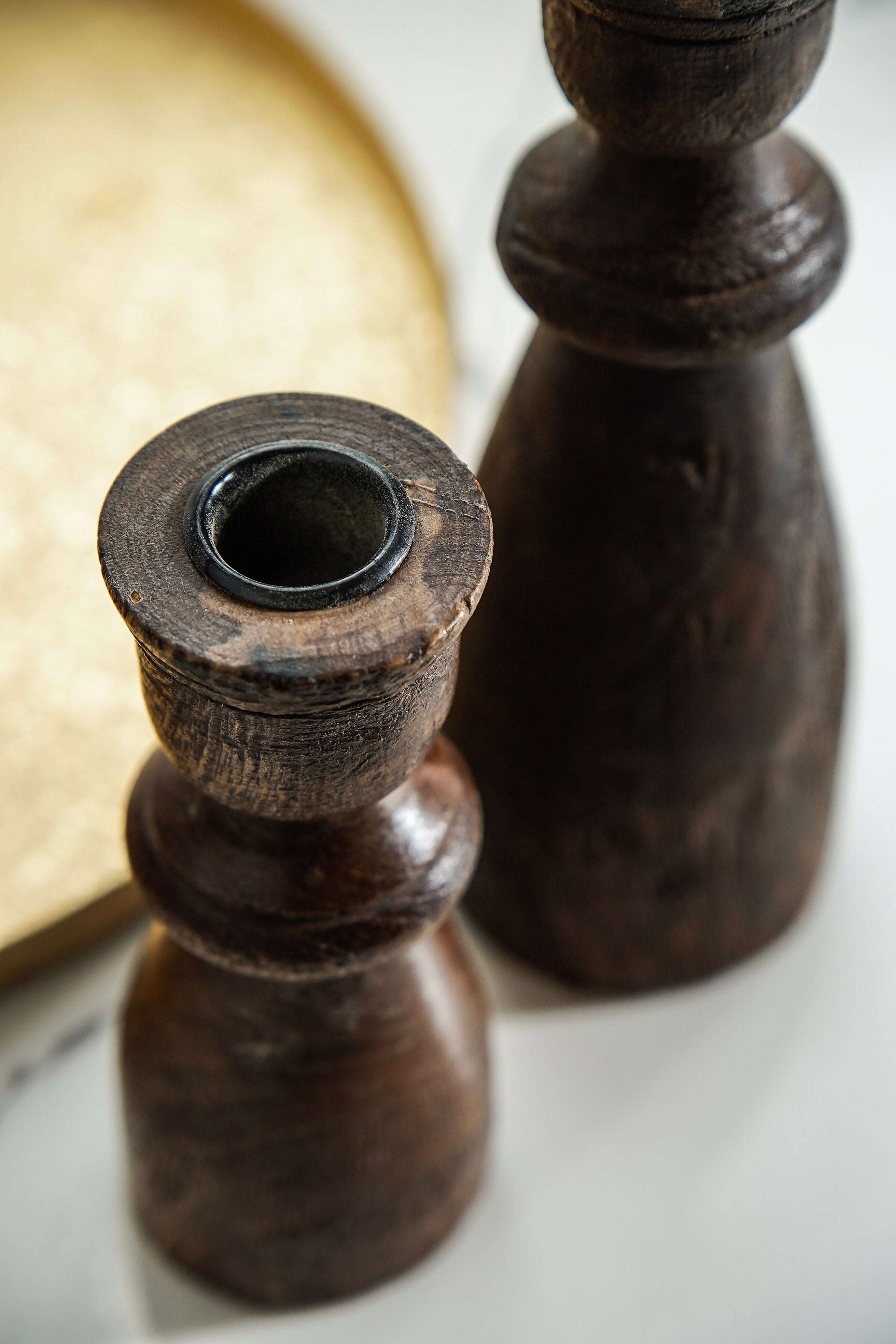 Turned Wood Taper Holder