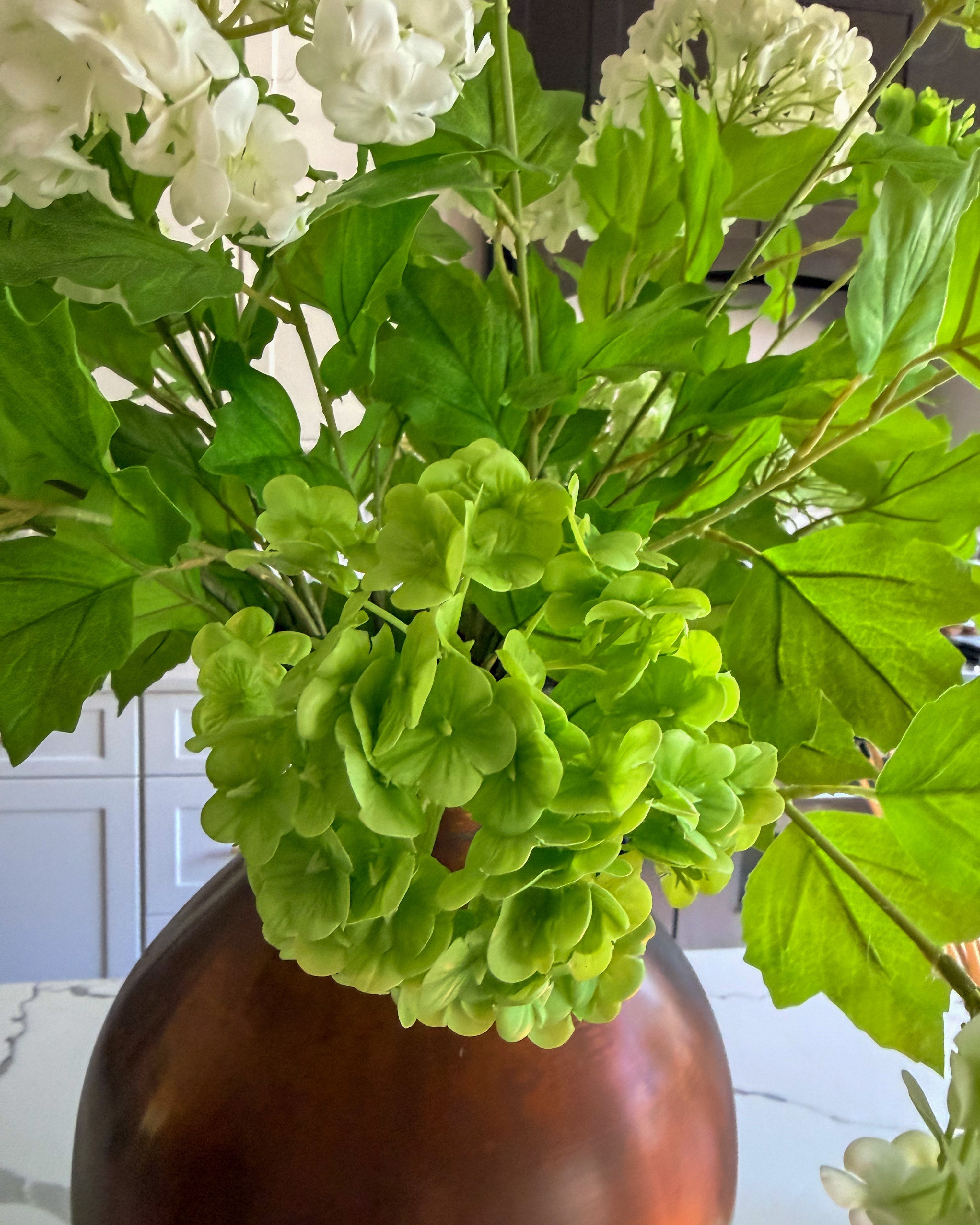 Real Touch Green Snowball Hydrangea
