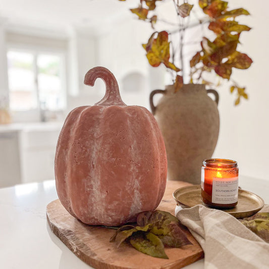 Whitewashed Terracotta Pumpkin