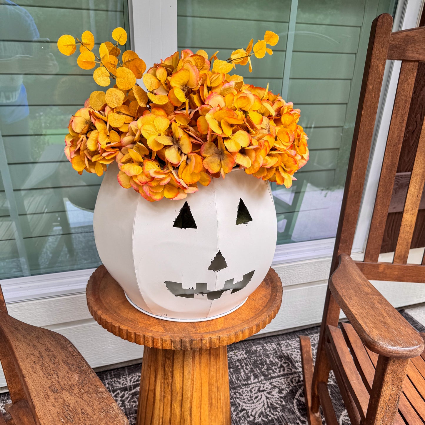 White Jack O' Lantern with Lid