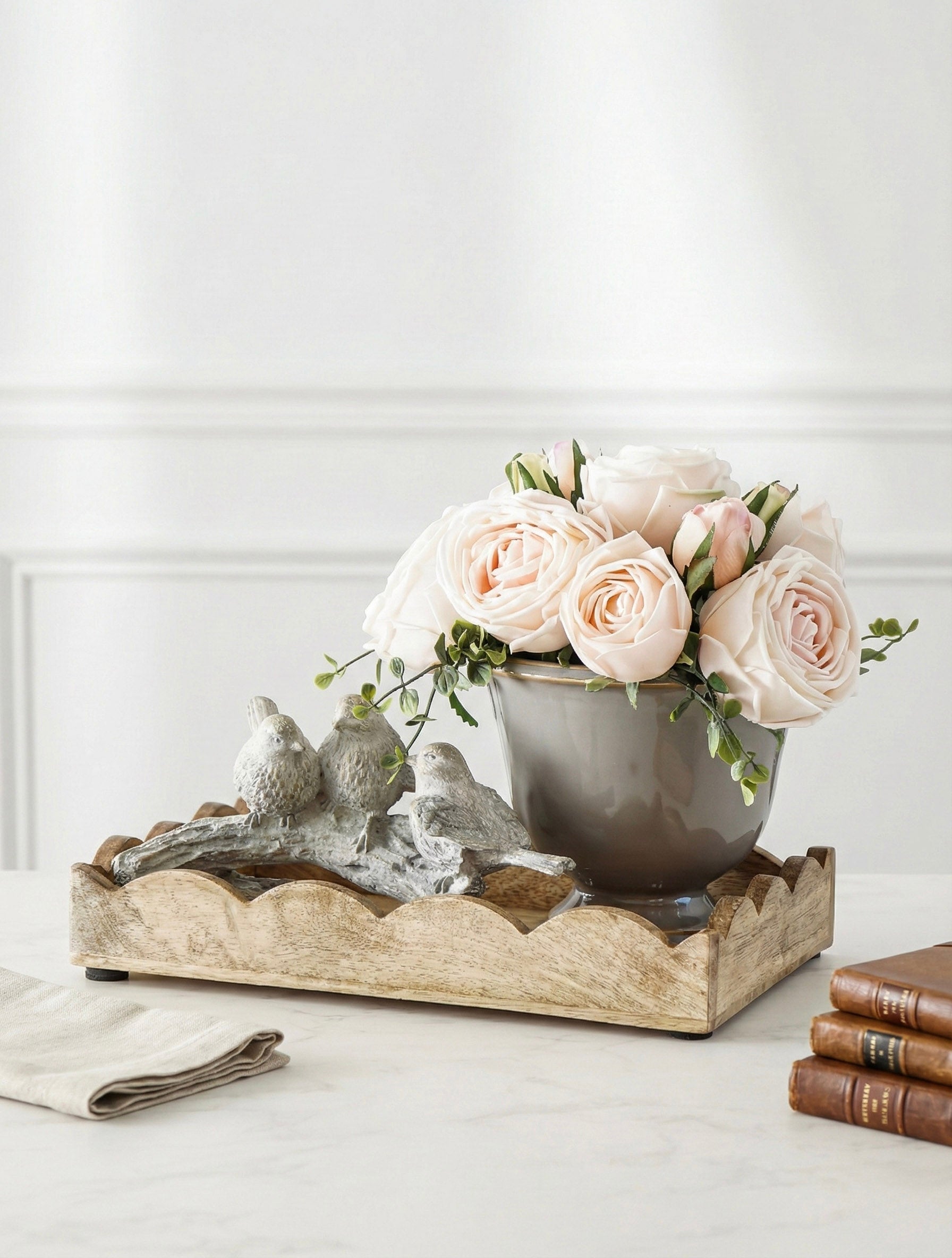 Mango Wood Scalloped Tray