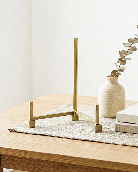 Antique Brass Square Foot Easel