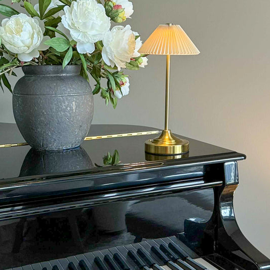 Gold Cordless Rechargeable Table Lamp