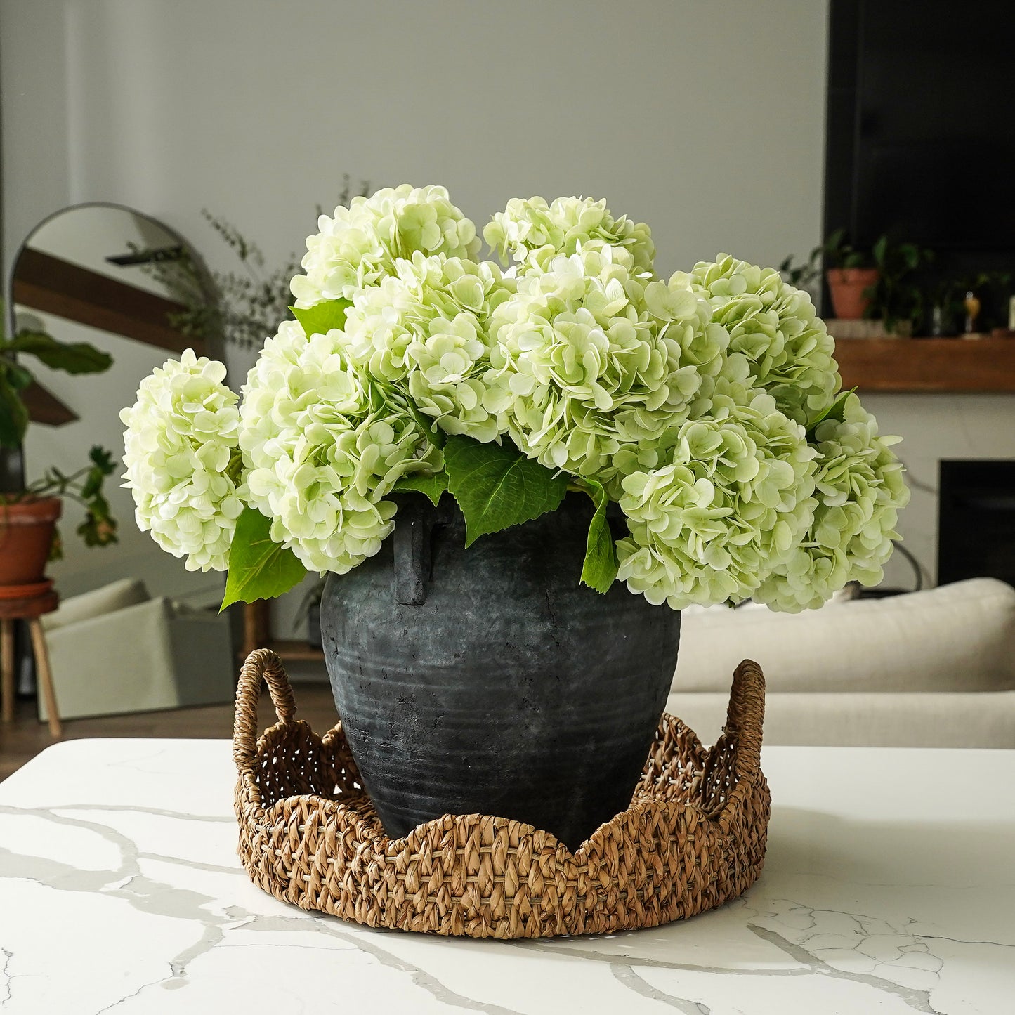Real Touch Hydrangea | Green