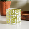Mosaic Glass Jar | Lime