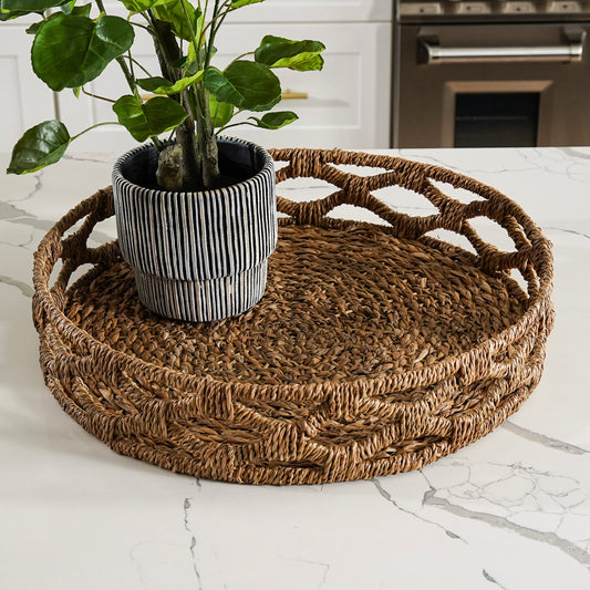 Hand-Woven Seagrass Tray