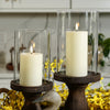 Flameless Ivory Pillar Candles