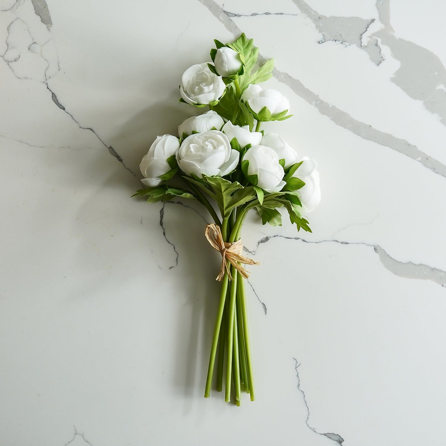 Real Touch Ranunculus Bunch | White