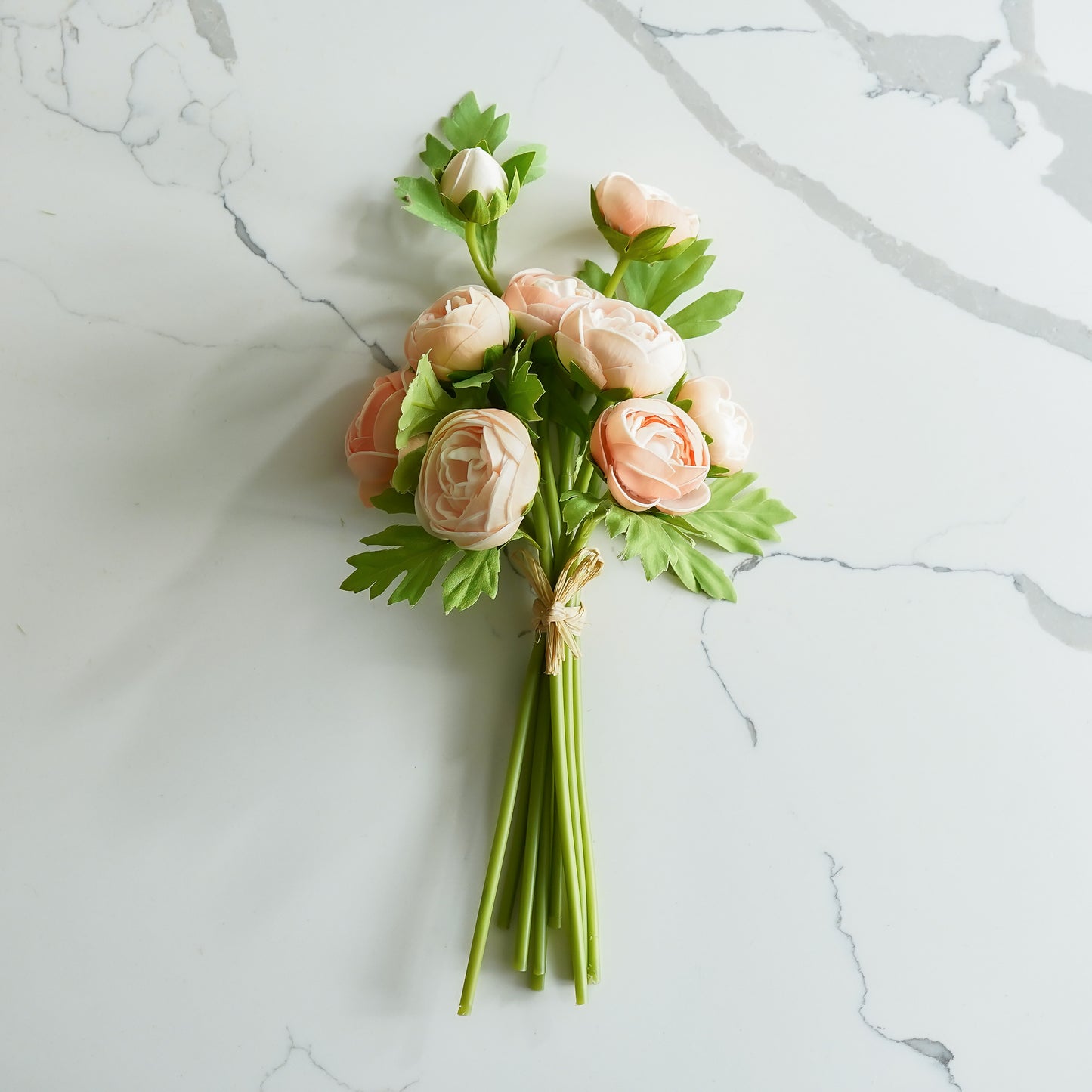 Real Touch Ranunculus Bunch | Light Peach