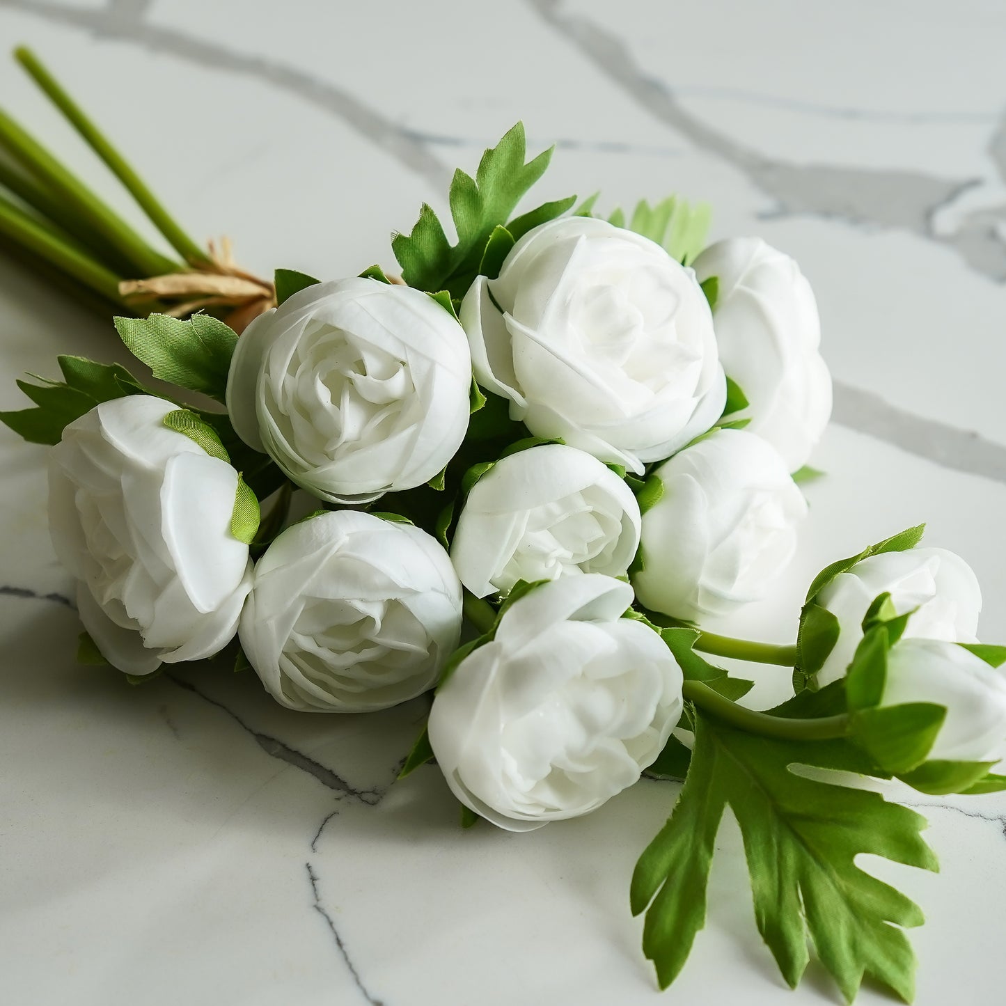 Real Touch Ranunculus Bunch | White