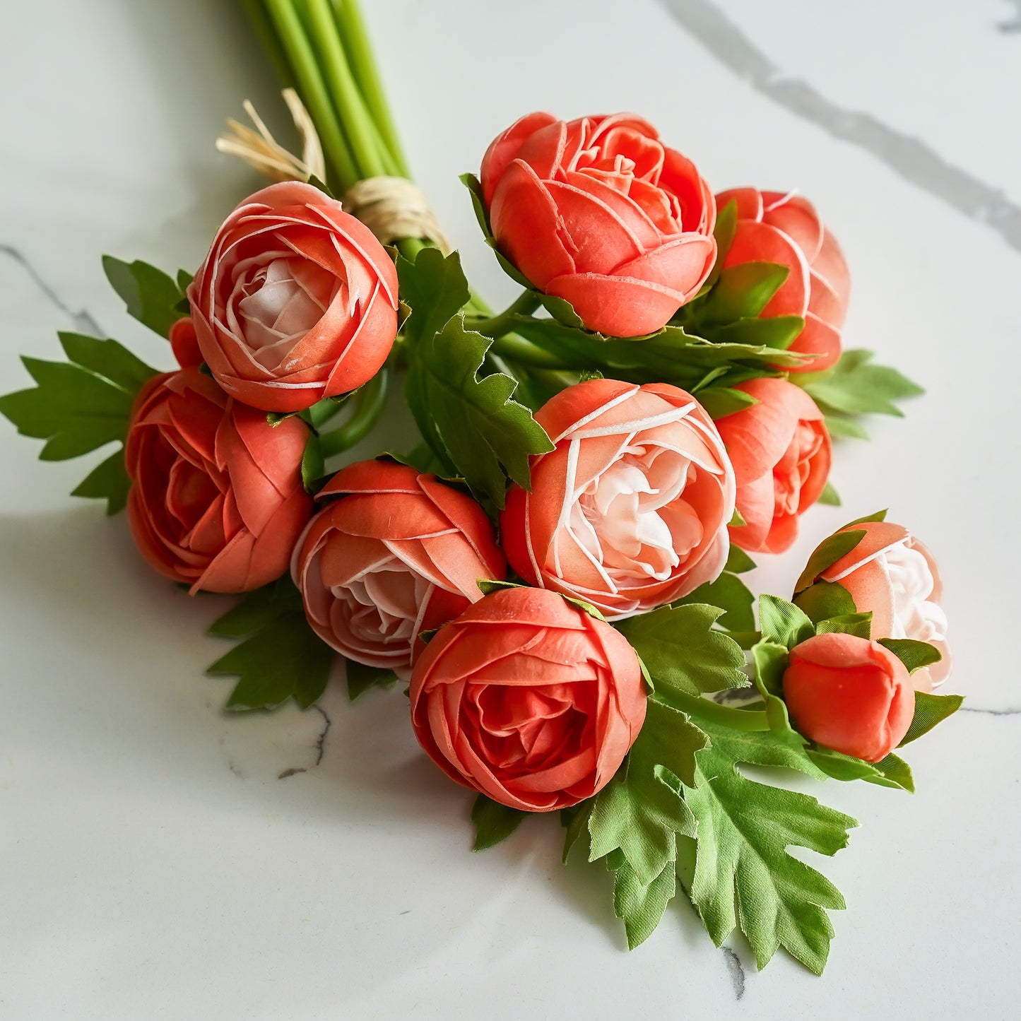 Real Touch Ranunculus Bunch | Coral