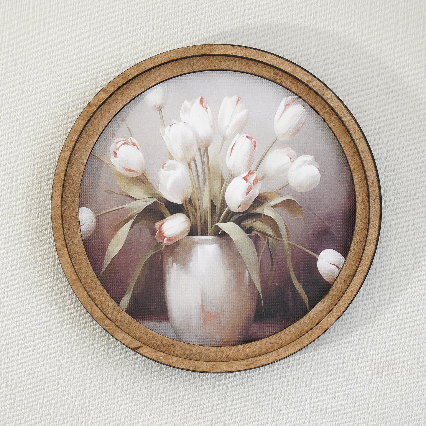 Round Framed Decor | Tulips *MADE IN THE USA*