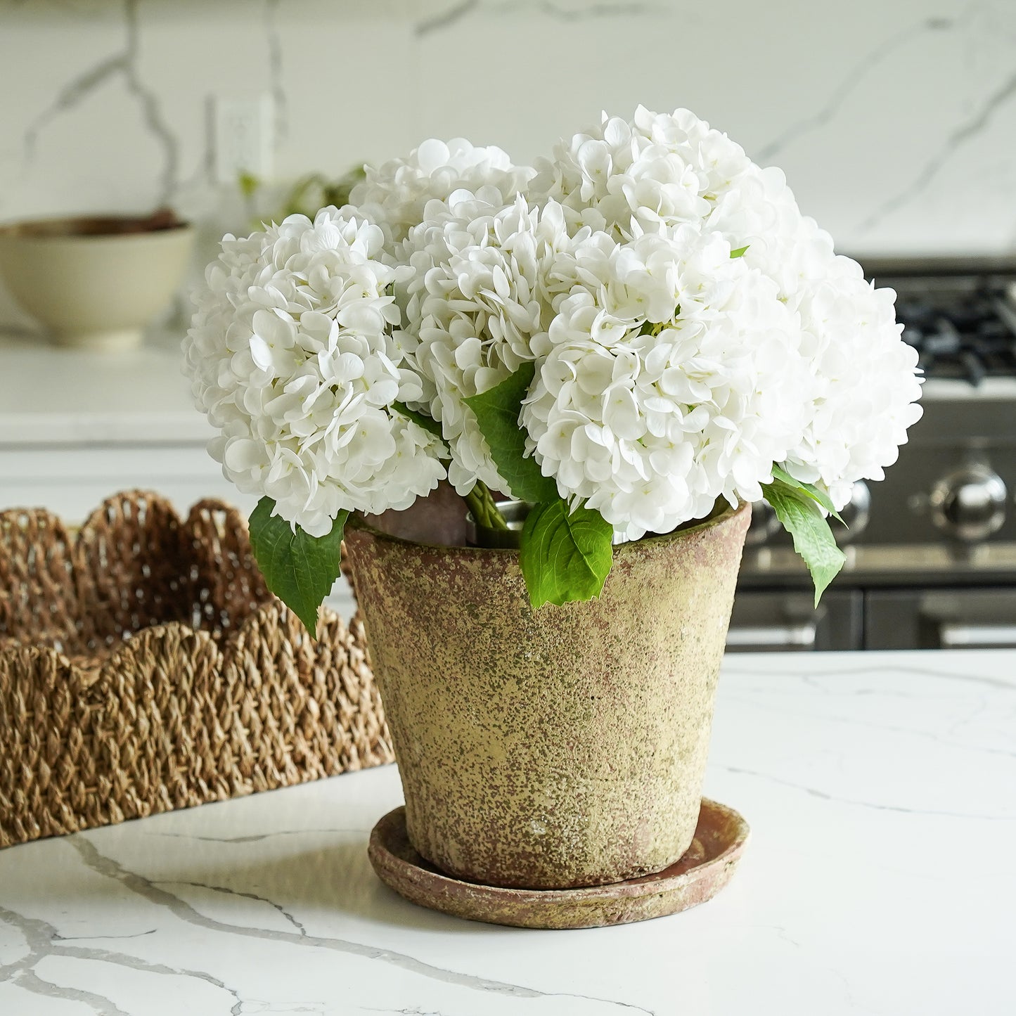 Real Touch Hydrangea | White
