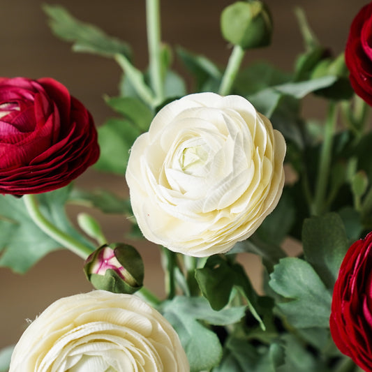 Real Touch Ranunculus Stem | White