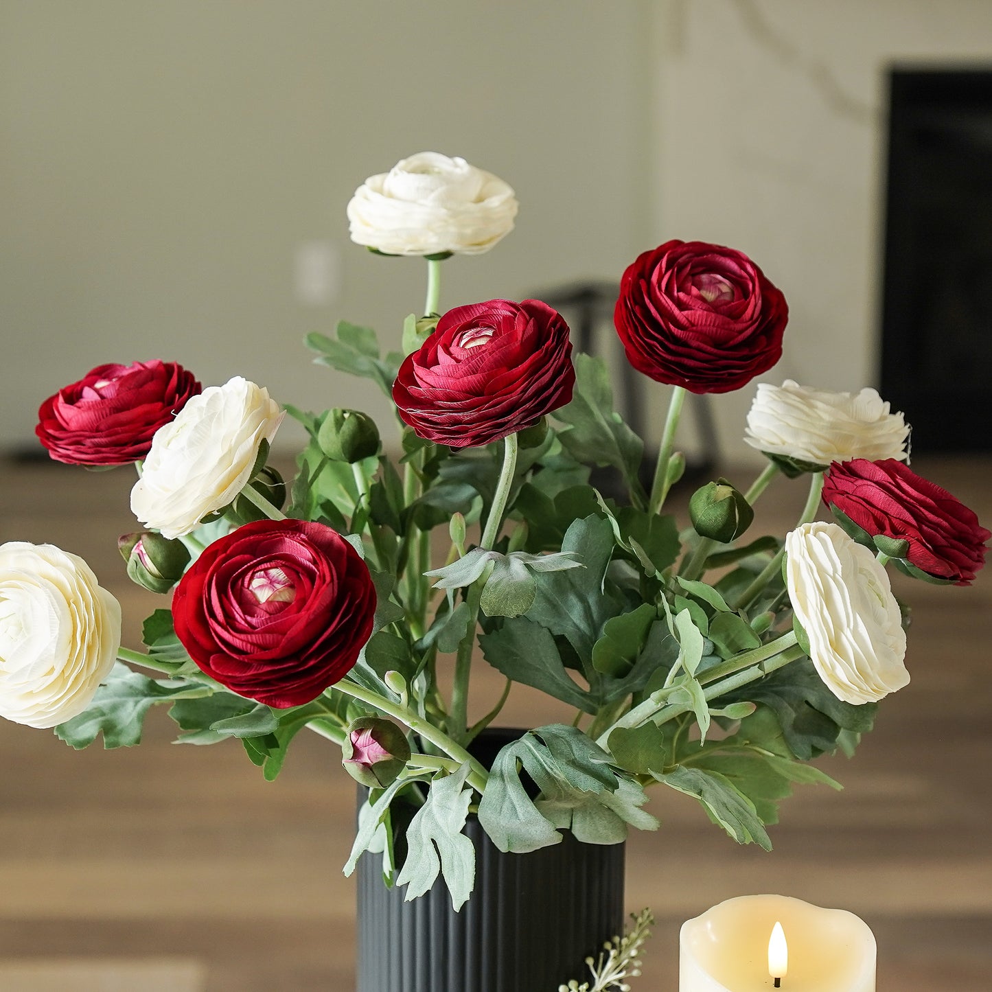 Real Touch Ranunculus Stem | White