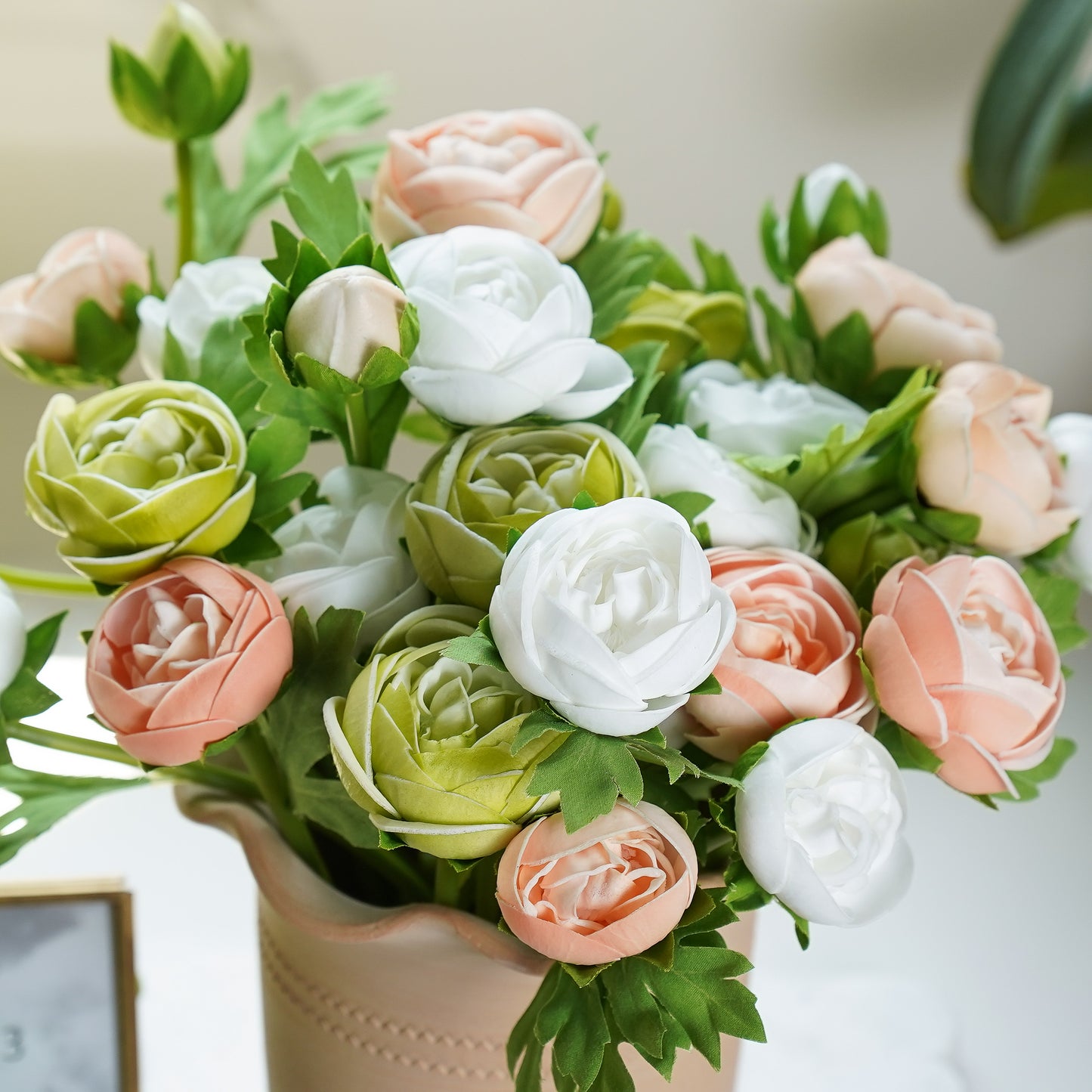 Real Touch Ranunculus Bunch | Light Peach