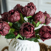 Real Touch Peony Bunch | Deep Purple