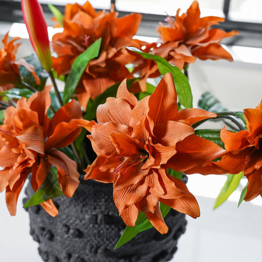 Real Touch Lily Stem | Burnt Orange