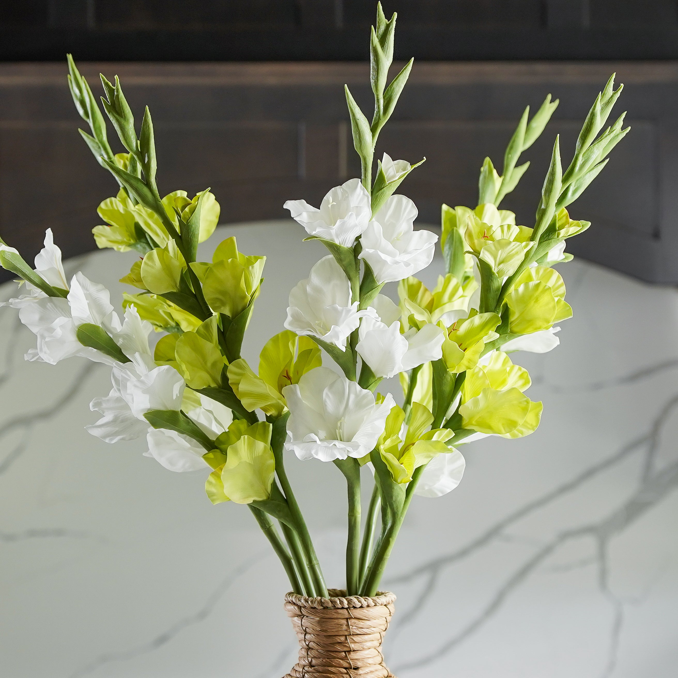 Real Touch Gladiolus Stem | White
