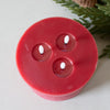 Red Textured Triple Wick Flameless Candle