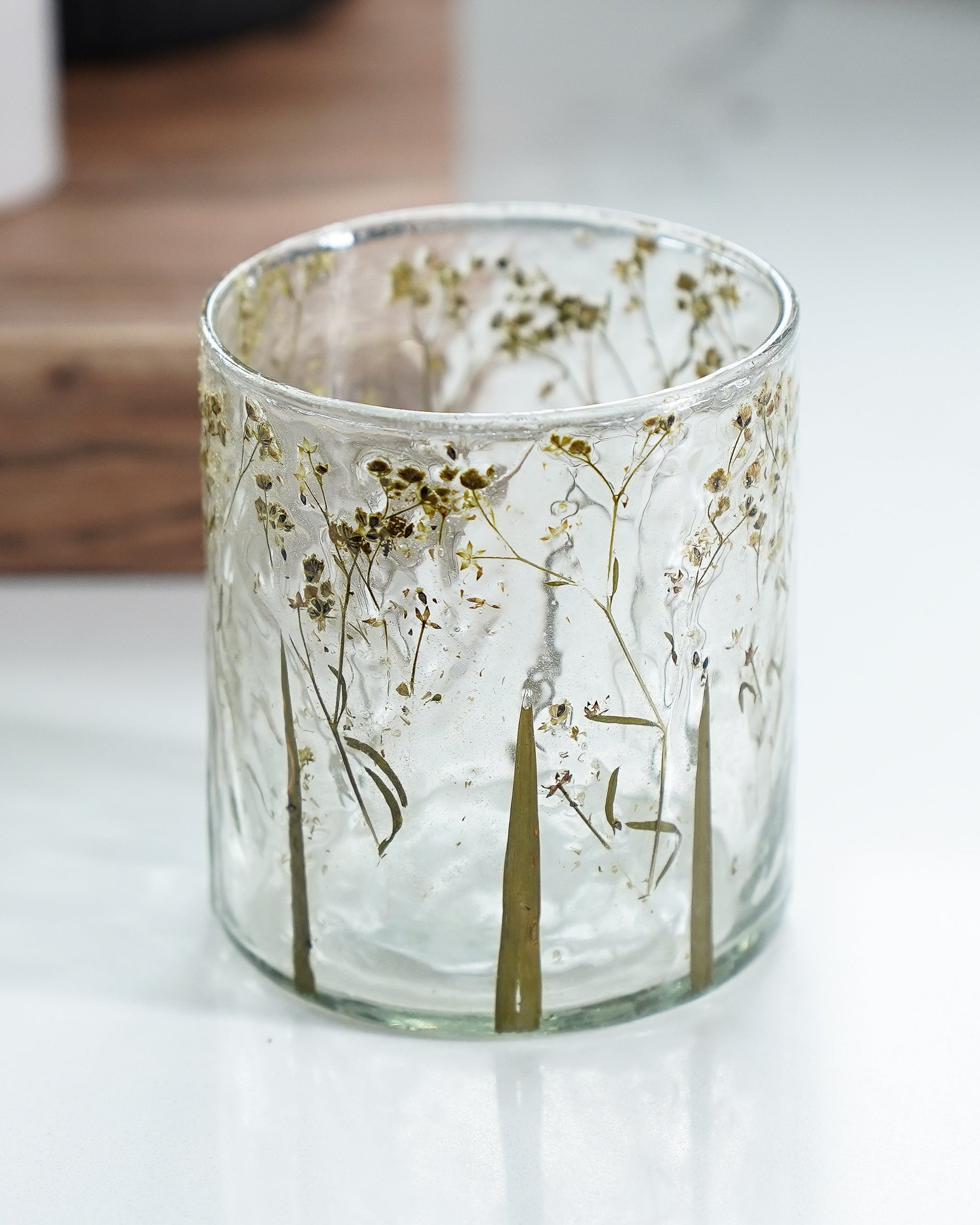 Pressed Babies Breath Jar | Small