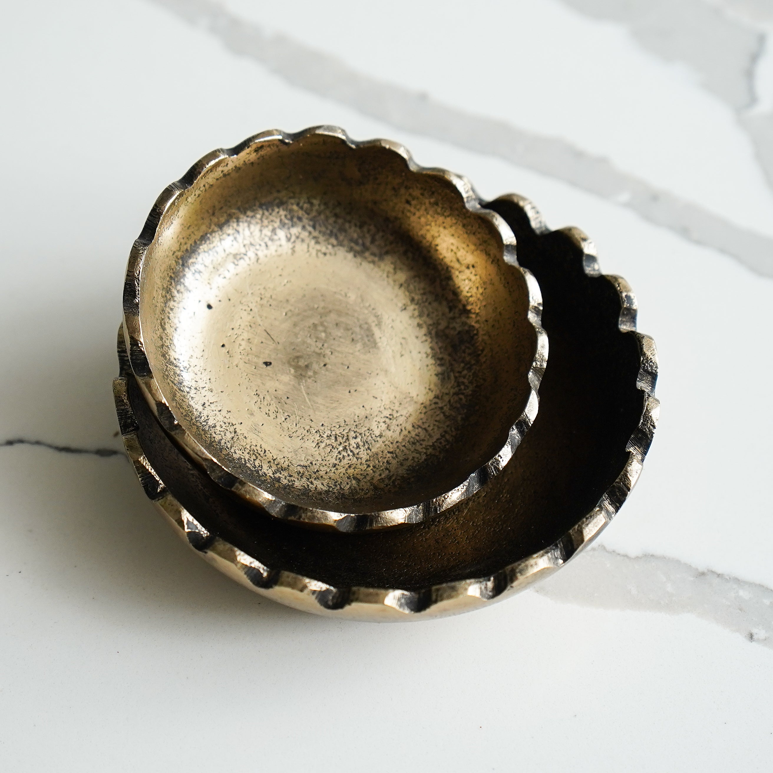 Gold Scallop Bowl